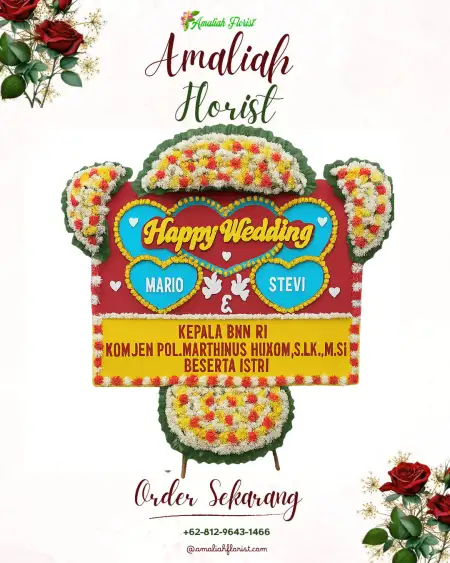 Papan Bunga Pernikahan Yigi
